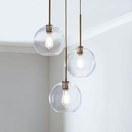 Sculptural Glass 3 Light Ribbed Chandelier Champagne Sculptural Glass 3 Light Ribbed Chandelier Champagne